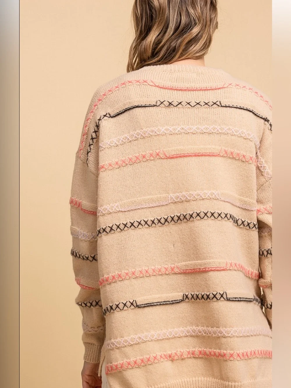 11 ❤️ BLUEVELVET sand sweater